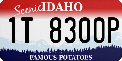 ID license plate 1T8300P