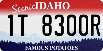 ID license plate 1T8300R