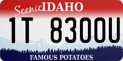ID license plate 1T8300U