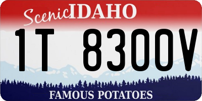 ID license plate 1T8300V