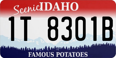 ID license plate 1T8301B