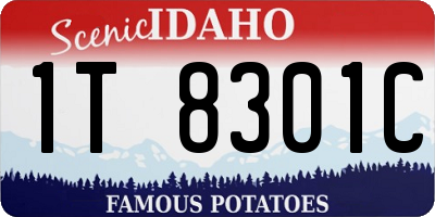 ID license plate 1T8301C