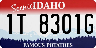 ID license plate 1T8301G