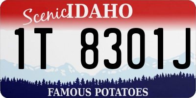 ID license plate 1T8301J