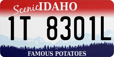 ID license plate 1T8301L