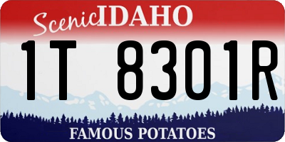 ID license plate 1T8301R