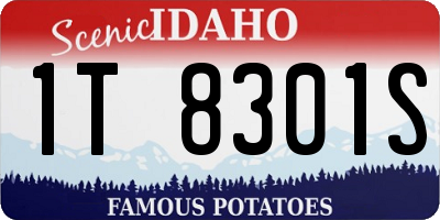 ID license plate 1T8301S
