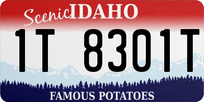 ID license plate 1T8301T