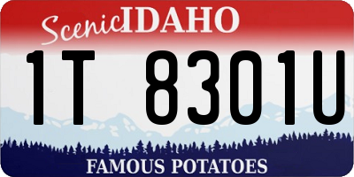 ID license plate 1T8301U