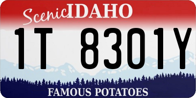 ID license plate 1T8301Y