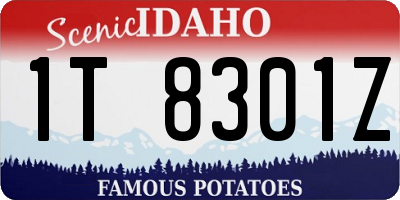ID license plate 1T8301Z