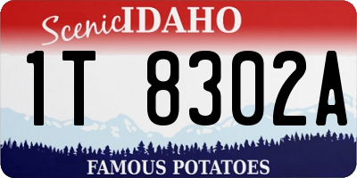 ID license plate 1T8302A