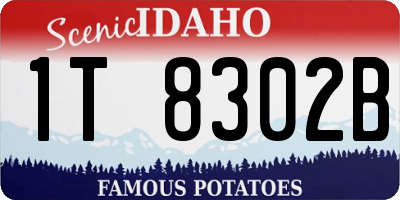 ID license plate 1T8302B
