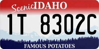 ID license plate 1T8302C