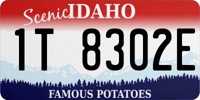 ID license plate 1T8302E