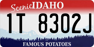 ID license plate 1T8302J