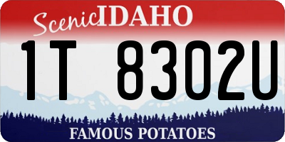 ID license plate 1T8302U