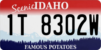 ID license plate 1T8302W