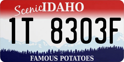 ID license plate 1T8303F