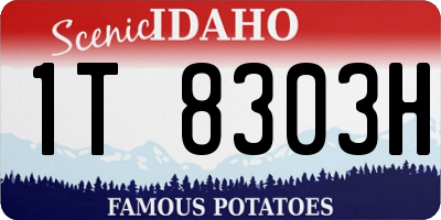 ID license plate 1T8303H