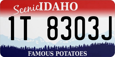 ID license plate 1T8303J