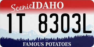 ID license plate 1T8303L