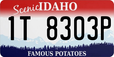 ID license plate 1T8303P