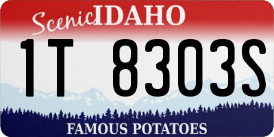 ID license plate 1T8303S