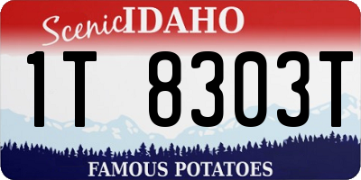 ID license plate 1T8303T