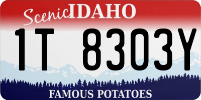 ID license plate 1T8303Y