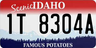 ID license plate 1T8304A