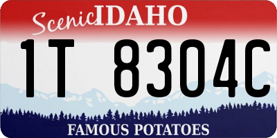 ID license plate 1T8304C