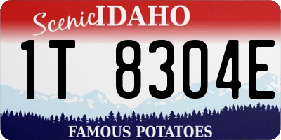 ID license plate 1T8304E
