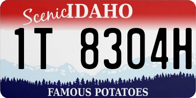 ID license plate 1T8304H