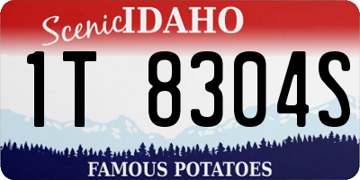ID license plate 1T8304S