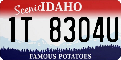 ID license plate 1T8304U