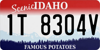 ID license plate 1T8304V