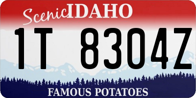 ID license plate 1T8304Z