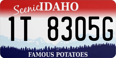 ID license plate 1T8305G
