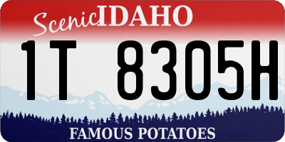 ID license plate 1T8305H