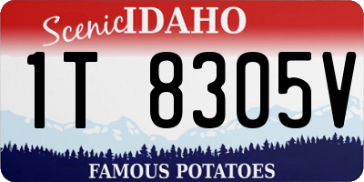 ID license plate 1T8305V