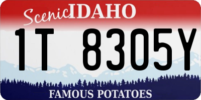 ID license plate 1T8305Y