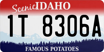 ID license plate 1T8306A