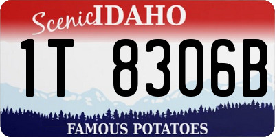 ID license plate 1T8306B