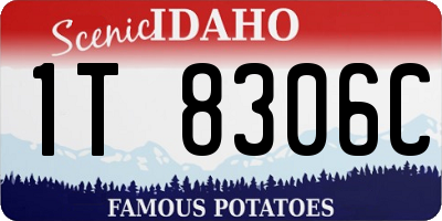 ID license plate 1T8306C