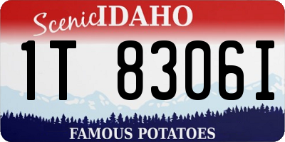 ID license plate 1T8306I