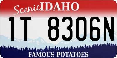 ID license plate 1T8306N