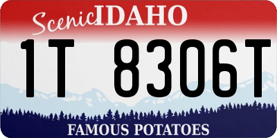 ID license plate 1T8306T