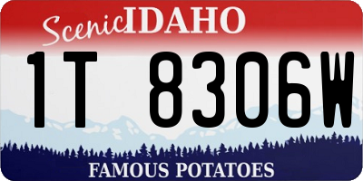 ID license plate 1T8306W