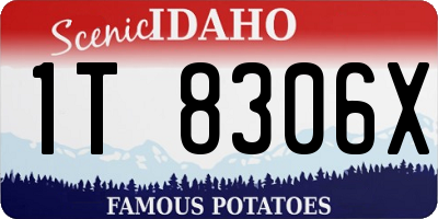 ID license plate 1T8306X